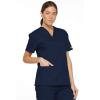 imageDickies EDS Signature Scrubs for Women VNeck Womens Tops in Soft Brushed Poplin 86706Navy