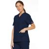 imageDickies EDS Signature Scrubs for Women VNeck Womens Tops in Soft Brushed Poplin 86706Navy