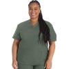imageDickies EDS Signature Scrubs for Women VNeck Womens Tops in Soft Brushed Poplin 86706Olive