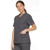 imageDickies EDS Signature Scrubs for Women VNeck Womens Tops in Soft Brushed Poplin 86706Pewter