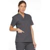 imageDickies EDS Signature Scrubs for Women VNeck Womens Tops in Soft Brushed Poplin 86706Pewter