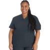 imageDickies EDS Signature Scrubs for Women VNeck Womens Tops in Soft Brushed Poplin 86706Pewter