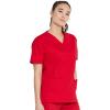 imageDickies EDS Signature Scrubs for Women VNeck Womens Tops in Soft Brushed Poplin 86706Red
