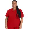 imageDickies EDS Signature Scrubs for Women VNeck Womens Tops in Soft Brushed Poplin 86706Red