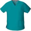 imageDickies EDS Signature Scrubs for Women VNeck Womens Tops in Soft Brushed Poplin 86706Teal Blue