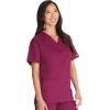 imageDickies EDS Signature Scrubs for Women VNeck Womens Tops in Soft Brushed Poplin 86706Wine