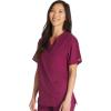 imageDickies EDS Signature Scrubs for Women VNeck Womens Tops in Soft Brushed Poplin 86706Wine