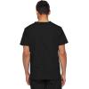 imageDickies EDS Signature Scrubs for Women and Scrubs for Men Unisex One Pocket VNeck Top in Soft Brushed Poplin 83706Black