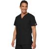 imageDickies EDS Signature Scrubs for Women and Scrubs for Men Unisex One Pocket VNeck Top in Soft Brushed Poplin 83706Black