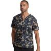 imageDickies EDS Signature Scrubs for Women and Scrubs for Men Unisex One Pocket VNeck Top in Soft Brushed Poplin 83706Brush Away Camo
