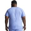 imageDickies EDS Signature Scrubs for Women and Scrubs for Men Unisex One Pocket VNeck Top in Soft Brushed Poplin 83706Ceil Blue