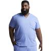 imageDickies EDS Signature Scrubs for Women and Scrubs for Men Unisex One Pocket VNeck Top in Soft Brushed Poplin 83706Ceil Blue