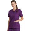 imageDickies EDS Signature Scrubs for Women and Scrubs for Men Unisex One Pocket VNeck Top in Soft Brushed Poplin 83706Eggplant