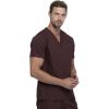 imageDickies EDS Signature Scrubs for Women and Scrubs for Men Unisex One Pocket VNeck Top in Soft Brushed Poplin 83706Espresso