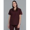 imageDickies EDS Signature Scrubs for Women and Scrubs for Men Unisex One Pocket VNeck Top in Soft Brushed Poplin 83706Espresso