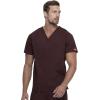 imageDickies EDS Signature Scrubs for Women and Scrubs for Men Unisex One Pocket VNeck Top in Soft Brushed Poplin 83706Espresso