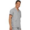 imageDickies EDS Signature Scrubs for Women and Scrubs for Men Unisex One Pocket VNeck Top in Soft Brushed Poplin 83706Grey