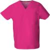 imageDickies EDS Signature Scrubs for Women and Scrubs for Men Unisex One Pocket VNeck Top in Soft Brushed Poplin 83706Hot Pink