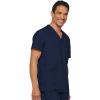 imageDickies EDS Signature Scrubs for Women and Scrubs for Men Unisex One Pocket VNeck Top in Soft Brushed Poplin 83706Navy