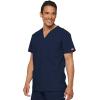 imageDickies EDS Signature Scrubs for Women and Scrubs for Men Unisex One Pocket VNeck Top in Soft Brushed Poplin 83706Navy
