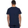 imageDickies EDS Signature Scrubs for Women and Scrubs for Men Unisex One Pocket VNeck Top in Soft Brushed Poplin 83706Navy