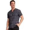 imageDickies EDS Signature Scrubs for Women and Scrubs for Men Unisex One Pocket VNeck Top in Soft Brushed Poplin 83706Plaid Distress