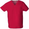 imageDickies EDS Signature Scrubs for Women and Scrubs for Men Unisex One Pocket VNeck Top in Soft Brushed Poplin 83706Red