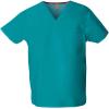 imageDickies EDS Signature Scrubs for Women and Scrubs for Men Unisex One Pocket VNeck Top in Soft Brushed Poplin 83706Teal Blue