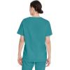 imageDickies EDS Signature Scrubs for Women and Scrubs for Men Unisex One Pocket VNeck Top in Soft Brushed Poplin 83706Teal Blue