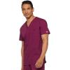 imageDickies EDS Signature Scrubs for Women and Scrubs for Men Unisex One Pocket VNeck Top in Soft Brushed Poplin 83706Wine