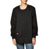 imageDickies EDS Signature Women Warm Up Scrubs Jacket Snap Front 86306Black