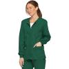 imageDickies EDS Signature Women Warm Up Scrubs Jacket Snap Front 86306Hunter