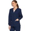 imageDickies EDS Signature Women Warm Up Scrubs Jacket Snap Front 86306Navy