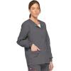 imageDickies EDS Signature Women Warm Up Scrubs Jacket Snap Front 86306Pewter