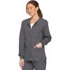 imageDickies EDS Signature Women Warm Up Scrubs Jacket Snap Front 86306Pewter