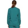 imageDickies EDS Signature Women Warm Up Scrubs Jacket Snap Front 86306Teal Blue