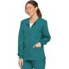 imageDickies EDS Signature Women Warm Up Scrubs Jacket Snap Front 86306Teal Blue