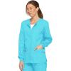 imageDickies EDS Signature Women Warm Up Scrubs Jacket Snap Front 86306Turquoise