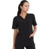imageDickies EDS Women Scrubs Top VNeck DK700Black