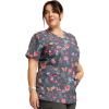 imageDickies EDS Women Scrubs Top VNeck DK700Butterflies Abloom