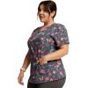 imageDickies EDS Women Scrubs Top VNeck DK700Butterflies Abloom