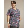 imageDickies EDS Women Scrubs Top VNeck DK700Butterflies Abloom