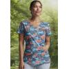imageDickies EDS Women Scrubs Top VNeck DK700Camo Flight