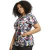 imageDickies EDS Women Scrubs Top VNeck DK700Furever Floral