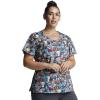 imageDickies EDS Women Scrubs Top VNeck DK700Pawsitive Vibes