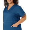 imageDickies Gen Flex Women Scrubs Top Mock Wrap 817355Caribbean