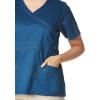imageDickies Gen Flex Women Scrubs Top Mock Wrap 817355Caribbean