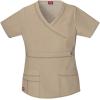 imageDickies Gen Flex Women Scrubs Top Mock Wrap 817355Dark Khaki