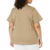 imageDickies Gen Flex Women Scrubs Top Mock Wrap 817355Dark Khaki