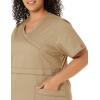 imageDickies Gen Flex Women Scrubs Top Mock Wrap 817355Dark Khaki